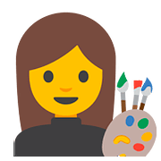 👩‍🎨 Emoji Artista Mujer en Google Android 7.1.