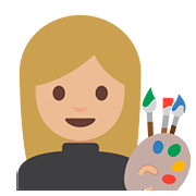 👩🏼‍🎨 Emoji Artista Plástica: Pele Morena Clara na Google Android 7.1.
