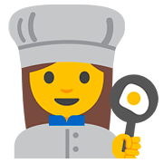 Emoji 👩‍🍳 Cuoca su Google Android 7.1.