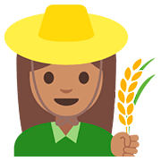 👩🏽‍🌾 Emoji Fazendeira: Pele Morena na Google Android 7.1.
