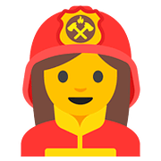 Emoji 👩‍🚒 Pompiere Donna su Google Android 7.1.