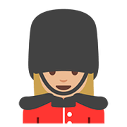 💂🏼‍♀️ Emoji Guardia Mujer: Tono De Piel Claro Medio en Google Android 7.1.