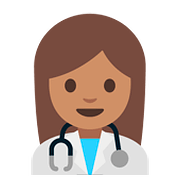 Emoji 👩🏽‍⚕️ Operatrice Sanitaria: Carnagione Olivastra su Google Android 7.1.