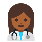 👩🏾‍⚕️ Emoji Profesional Sanitario Mujer: Tono De Piel Oscuro Medio en Google Android 7.1.
