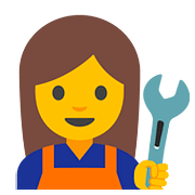 Emoji 👩‍🔧 Meccanico Donna su Google Android 7.1.