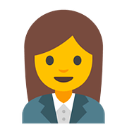 👩‍💼 Emoji Oficinista Mujer en Google Android 7.1.