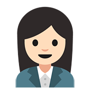 Émoji 👩🏻‍💼 Employée De Bureau : Peau Claire sur Google Android 7.1.