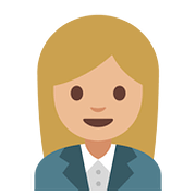 👩🏼‍💼 Emoji Funcionária De Escritório: Pele Morena Clara na Google Android 7.1.