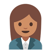 👩🏽‍💼 Emoji Funcionária De Escritório: Pele Morena na Google Android 7.1.