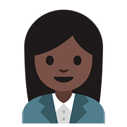 👩🏿‍💼 Emoji Oficinista Mujer: Tono De Piel Oscuro en Google Android 7.1.