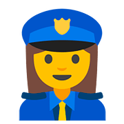 Émoji 👮‍♀️ Policière sur Google Android 7.1.