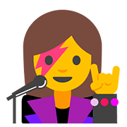 Emoji 👩‍🎤 Cantante Donna su Google Android 7.1.