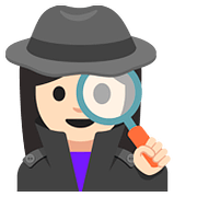 🕵🏻‍♀️ Emoji Detective Mujer: Tono De Piel Claro en Google Android 7.1.
