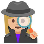 Emoji 🕵🏼‍♀️ Investigatrice: Carnagione Abbastanza Chiara su Google Android 7.1.