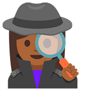 🕵🏾‍♀️ Emoji Detektivin: mitteldunkle Hautfarbe Google Android 7.1.