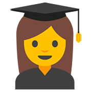 Emoji 👩‍🎓 Studentessa su Google Android 7.1.