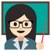 Emoji 👩🏻‍🏫 Professoressa: Carnagione Chiara su Google Android 7.1.