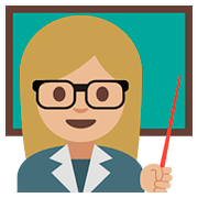 Emoji 👩🏼‍🏫 Professoressa: Carnagione Abbastanza Chiara su Google Android 7.1.