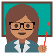 Emoji 👩🏽‍🏫 Professoressa: Carnagione Olivastra su Google Android 7.1.