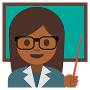 Emoji 👩🏾‍🏫 Professoressa: Carnagione Abbastanza Scura su Google Android 7.1.