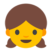 Emoji 👧 Bambina su Google Android 7.1.