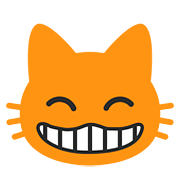 😸 Emoji Rosto De Gato Sorrindo Com Olhos Sorridentes na Google Android 7.1.
