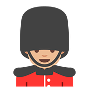 Emoji 💂🏼 Guardia: Carnagione Abbastanza Chiara su Google Android 7.1.