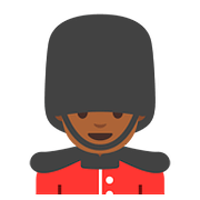 Emoji 💂🏾 Guardia: Carnagione Abbastanza Scura su Google Android 7.1.