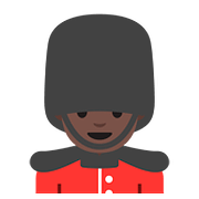 💂🏿 Emoji Guardia: Tono De Piel Oscuro en Google Android 7.1.