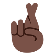Emoji 🤞🏿 Dita Incrociate: Carnagione Scura su Google Android 7.1.