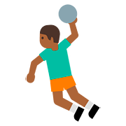 🤾🏾 Emoji Handballspieler(in): mitteldunkle Hautfarbe Google Android 7.1.