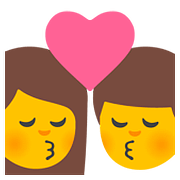 Emoji 💏 Bacio Tra Coppia su Google Android 7.1.