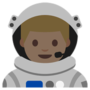 Émoji 👨🏼‍🚀 Astronaute Homme : Peau Moyennement Claire sur Google Android 7.1.