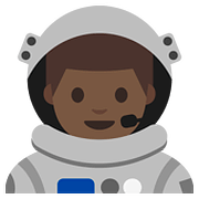 👨🏽‍🚀 Emoji Astronauta Homem: Pele Morena na Google Android 7.1.