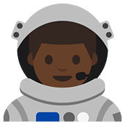 👨🏾‍🚀 Emoji Astronauta Hombre: Tono De Piel Oscuro Medio en Google Android 7.1.