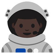 Émoji 👨🏿‍🚀 Astronaute Homme : Peau Foncée sur Google Android 7.1.