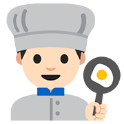 👨🏼‍🍳 Emoji Cozinheiro: Pele Morena Clara na Google Android 7.1.