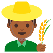 👨🏾‍🌾 Emoji Agricultor: Tono De Piel Oscuro Medio en Google Android 7.1.