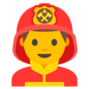 Emoji 👨‍🚒 Pompiere Uomo su Google Android 7.1.
