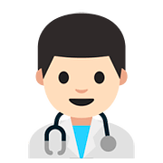 Émoji 👨🏻‍⚕️ Professionnel De La Santé : Peau Claire sur Google Android 7.1.