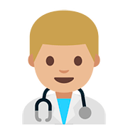 👨🏼‍⚕️ Emoji Profesional Sanitario Hombre: Tono De Piel Claro Medio en Google Android 7.1.