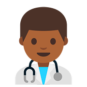Emoji 👨🏾‍⚕️ Operatore Sanitario: Carnagione Abbastanza Scura su Google Android 7.1.