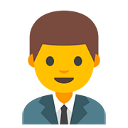 Émoji 👨‍💼 Employé De Bureau sur Google Android 7.1.