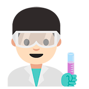 Emoji 👨🏻‍🔬 Scienziato: Carnagione Chiara su Google Android 7.1.
