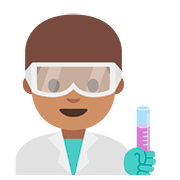 Emoji 👨🏽‍🔬 Scienziato: Carnagione Olivastra su Google Android 7.1.