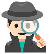 🕵🏻‍♂️ Emoji Detective Hombre: Tono De Piel Claro en Google Android 7.1.