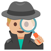 🕵🏼‍♂️ Emoji Detetive Homem: Pele Morena Clara na Google Android 7.1.