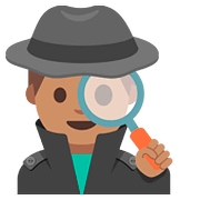 Émoji 🕵🏽‍♂️ Détective Homme : Peau Légèrement Mate sur Google Android 7.1.