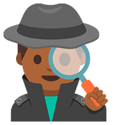 🕵🏾‍♂️ Emoji Detective Hombre: Tono De Piel Oscuro Medio en Google Android 7.1.