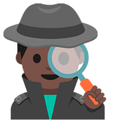 🕵🏿‍♂️ Emoji Detective Hombre: Tono De Piel Oscuro en Google Android 7.1.
